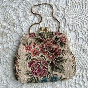 Vintage Walborg Floral Beaded Evening Bag Cottagecore✨